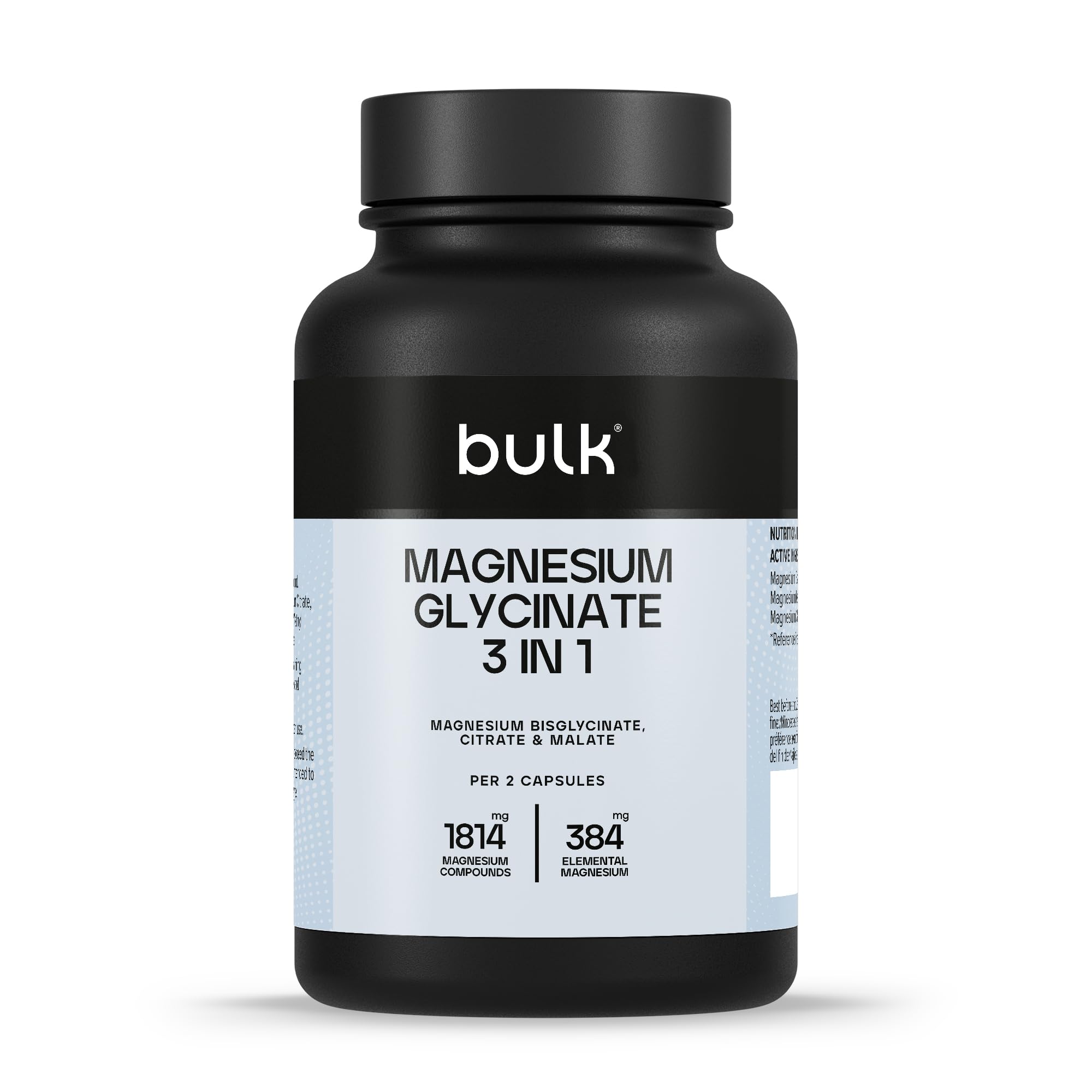 Magnésium 3-en-1 Complexe | 900mg à haute absorption | bisglycinate, citrate, malate | Soutient la fonction musculaire, l’énergie, la récupération