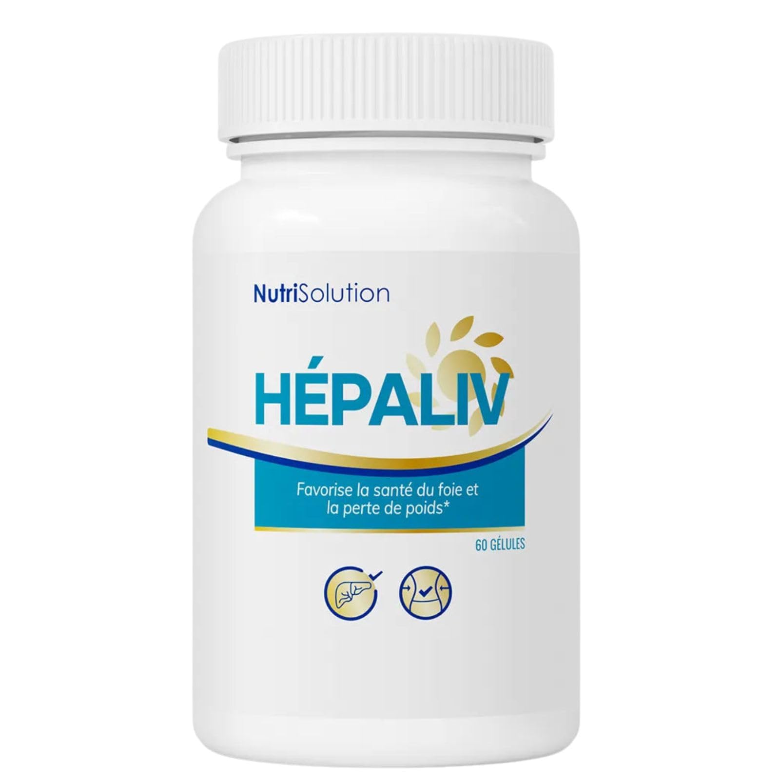 Hépaliv – NutriSolution – Soutien Hépatique – 60 Gélules – Formule Détox Avancée du Foie, Gestion du Poids & Brûle-Graisses : Chardon-Marie, Desmodium, Thé Vert