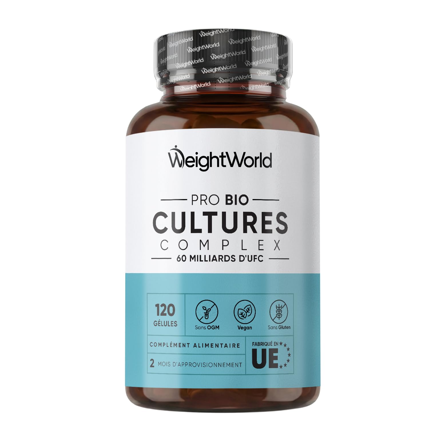 Probiotiques et Prébiotiques, 60 Milliards d&rsquo;UFC 20 Souches – Lactobacillus Reuteri, Lactobacillus Gasseri, Plantarum, Bifidobacterium Longum, Infantis