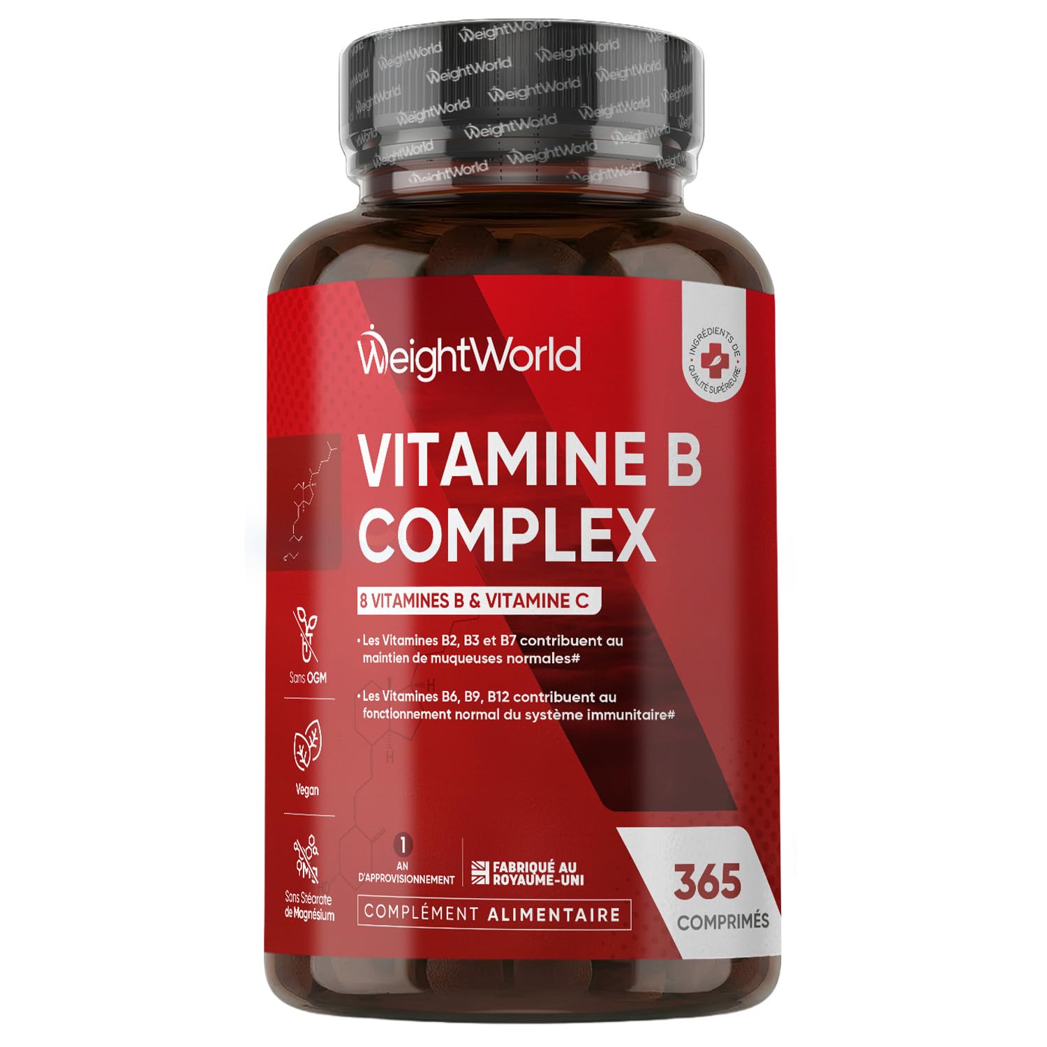 Vitamine B Complex Multivitamines avec Vit C – 365 Micro-Comprimés Vegan