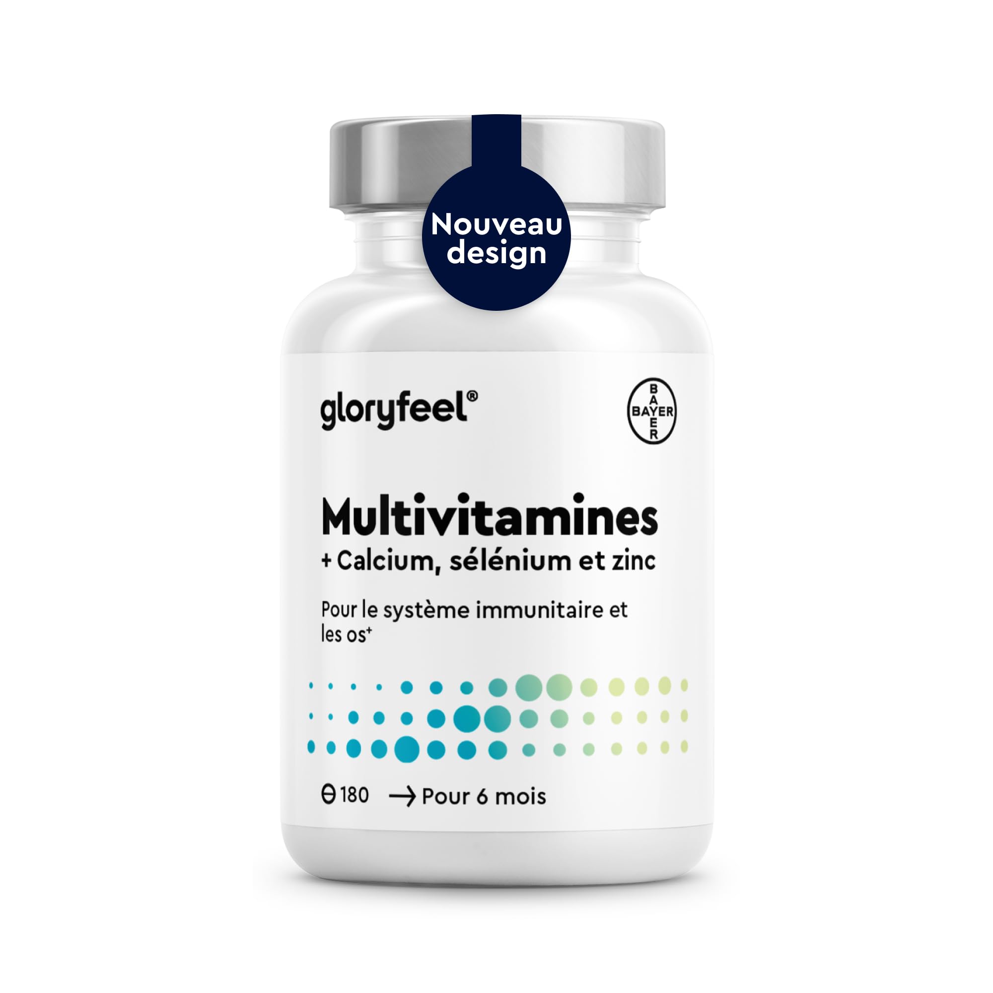 Multivitamines et Minéraux Hautement Dosés, Avec Zinc, Sélénium, Calcium, Biotine, Vitamines A, B1, B2, B3, B6, C, et D3, Immunité, Fatigue, Muscles, Os et Peau