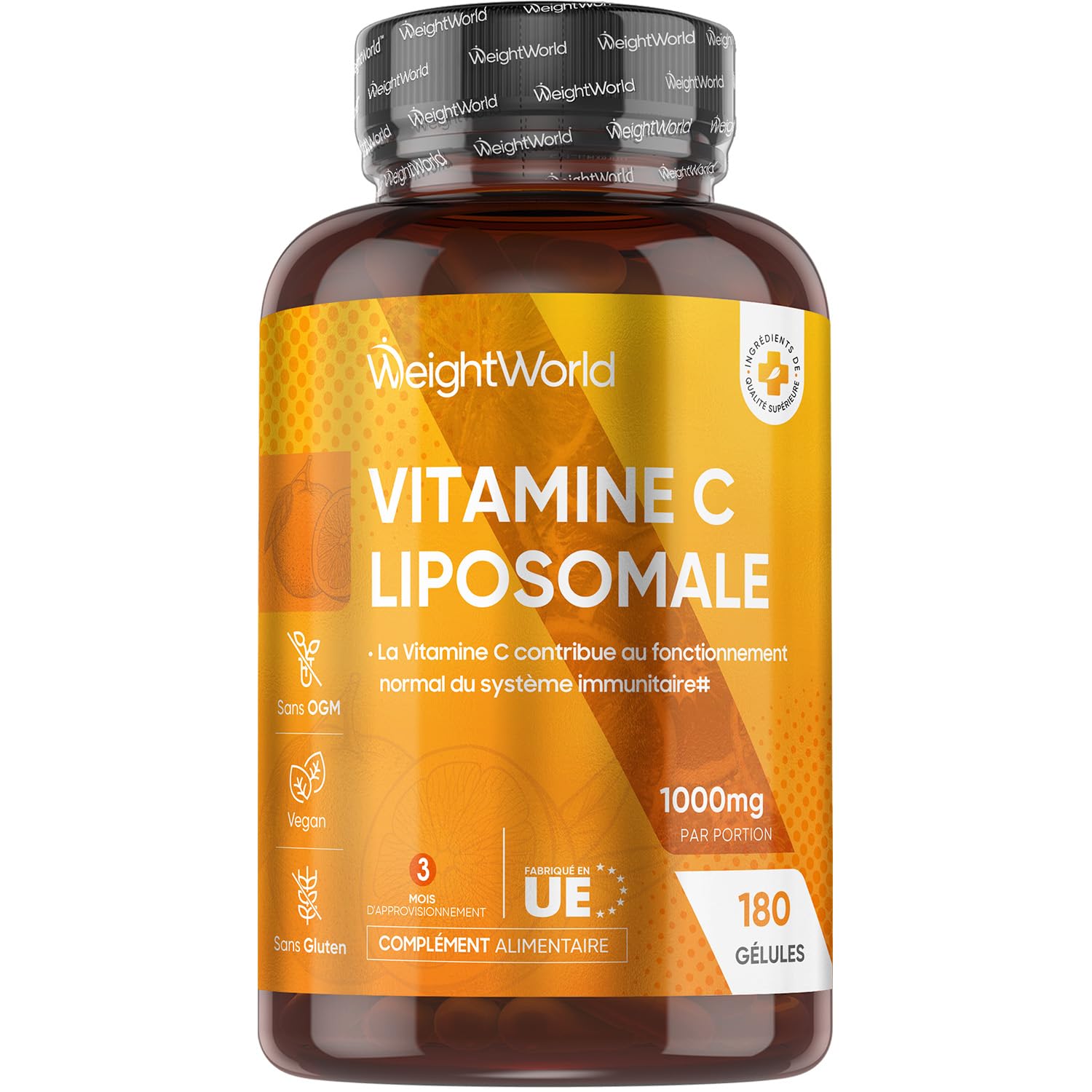 Vitamine C Liposomale 1000 mg – Weightworld – 180 Gélules