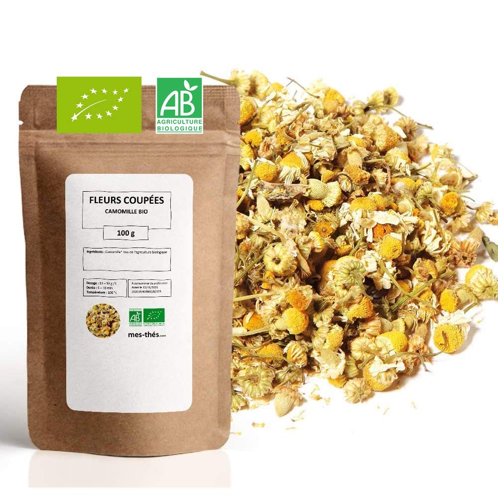 Camomille Bio – Fleurs séchées – Infusion & tisane – digestion & sommeil – 100g