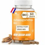 Ashwagandha BIO Extra Fort – 2500 mg Extrait 5:1 Concentré en Withanolides – Relaxation, Sommeil & Périodes de Stress – 120 Gélules