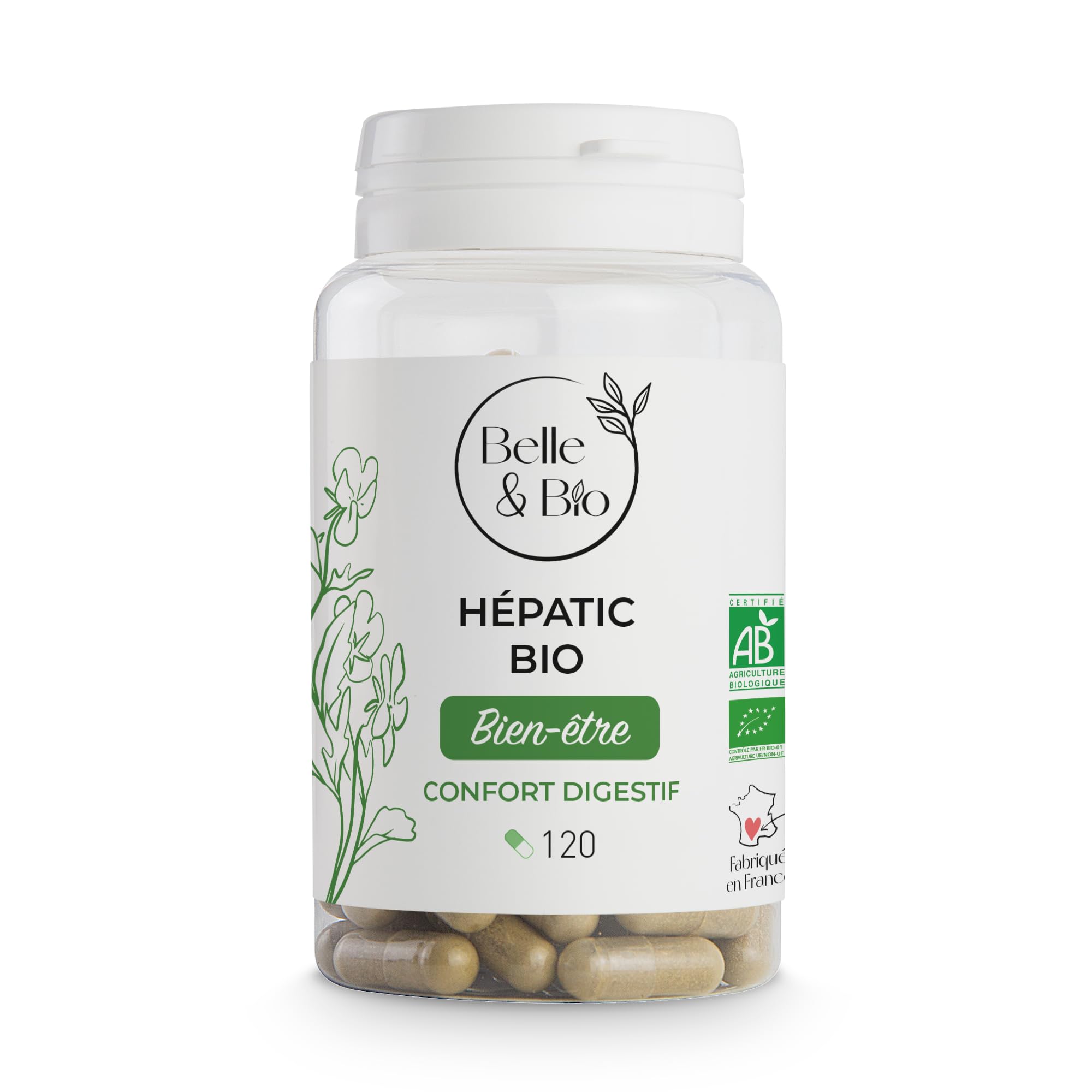 Détox du Foie et Confort Intestinal – Hépatic Bio – Belle & bio : Radis Noir, Pissenlit, Artichaut