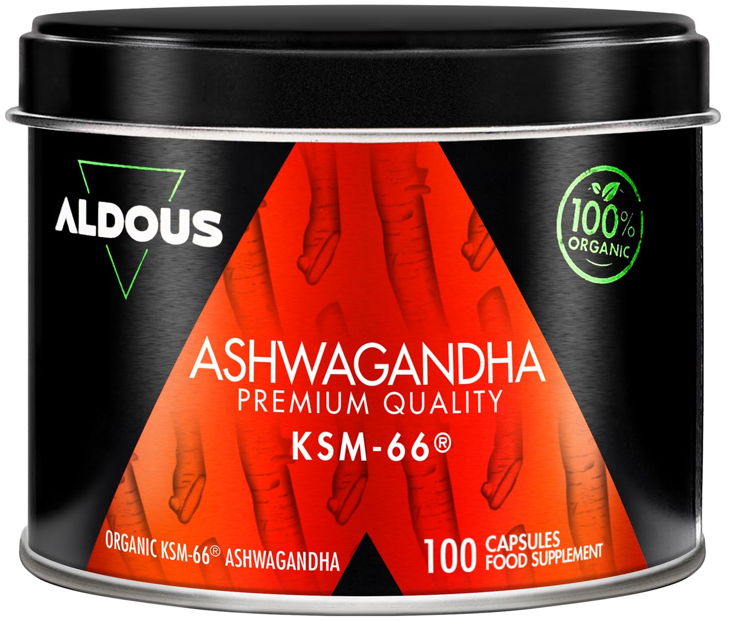 Ashwagandha Bio KSM-66 ® 600mg – 5% Withanolides – Aldou – 100 Gélules – Bien-être, Anti Stress, Énergie, Sommeil