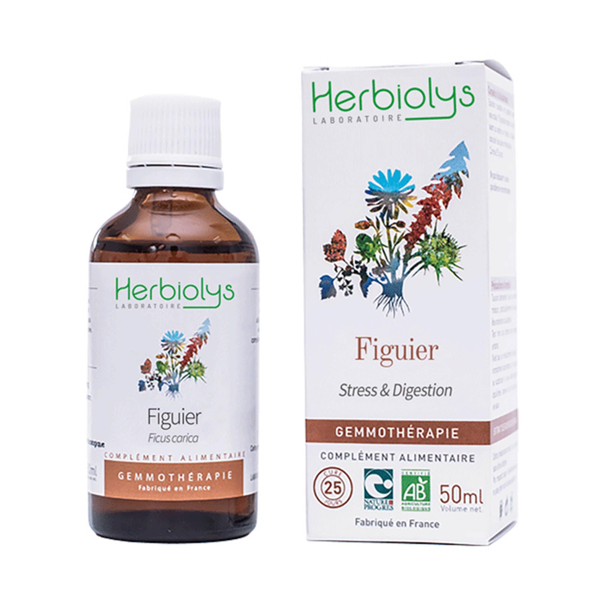 Macérat de bourgeons Figuier – Gemmo Bio – Herbiolys – 50 ml – Gestion du stress