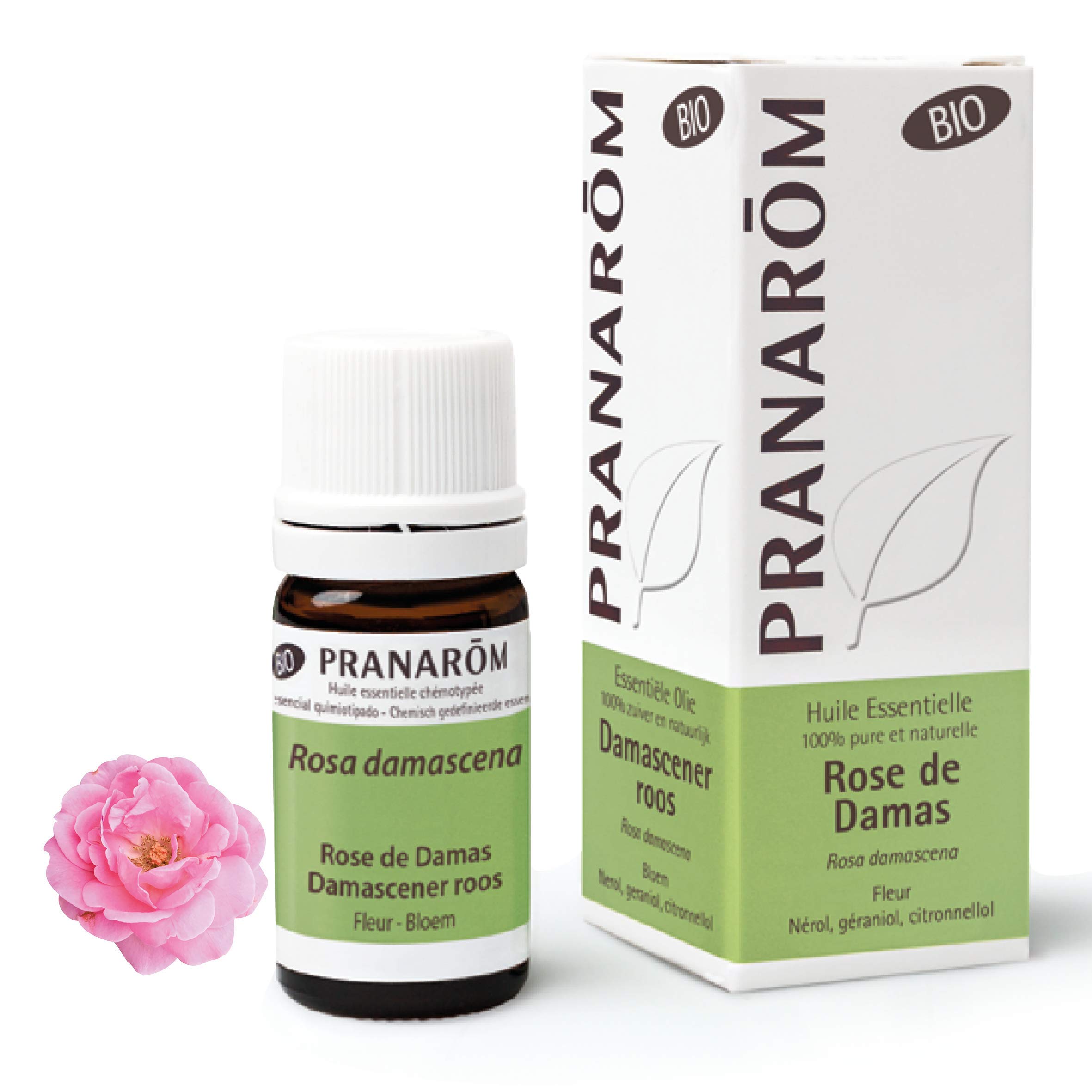 Huile essentielle de Rose de Damas Bio 5 ml – Pranarôm – Imperfections de la peau et prévient les rides