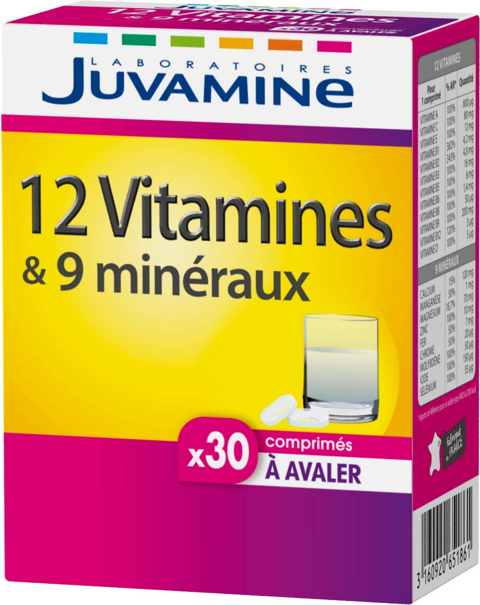 Complexe 21 Vitamines & Minéraux – Fer + Vitamines B + Magnésium – Juvamine – Réduction de la fatigue passagère