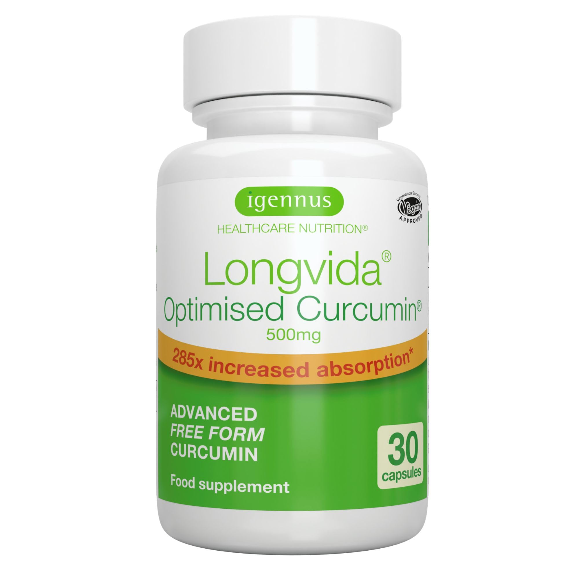 Curcumine Longvida lipidée 500mg – Igennus healthcare nutrition – 30 capsules
