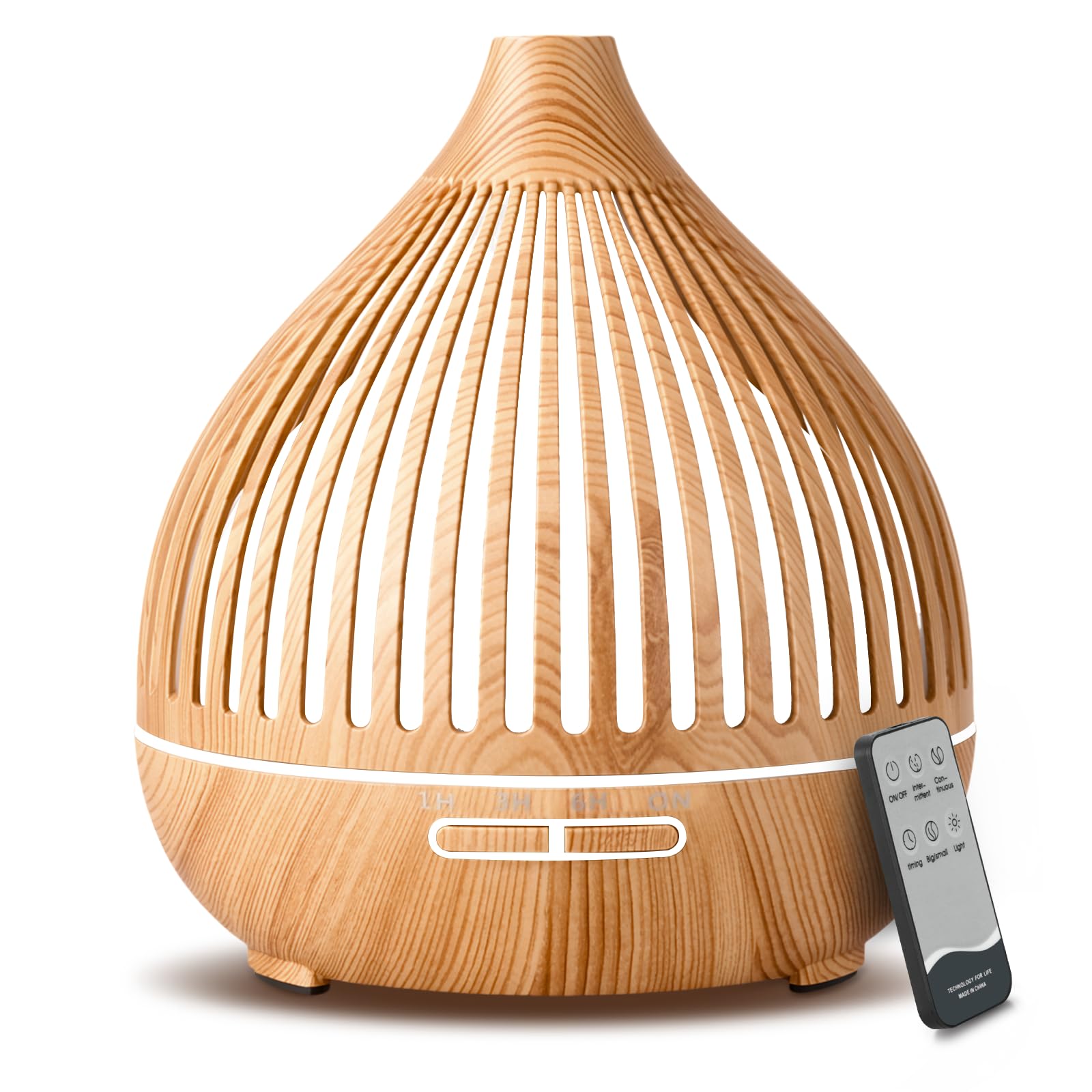 Diffuseur d&rsquo;Huile Essentielle avec télécommande 3 minuterie, 7 Couleurs LED, Ultrasonique – Cozary – 400 ml