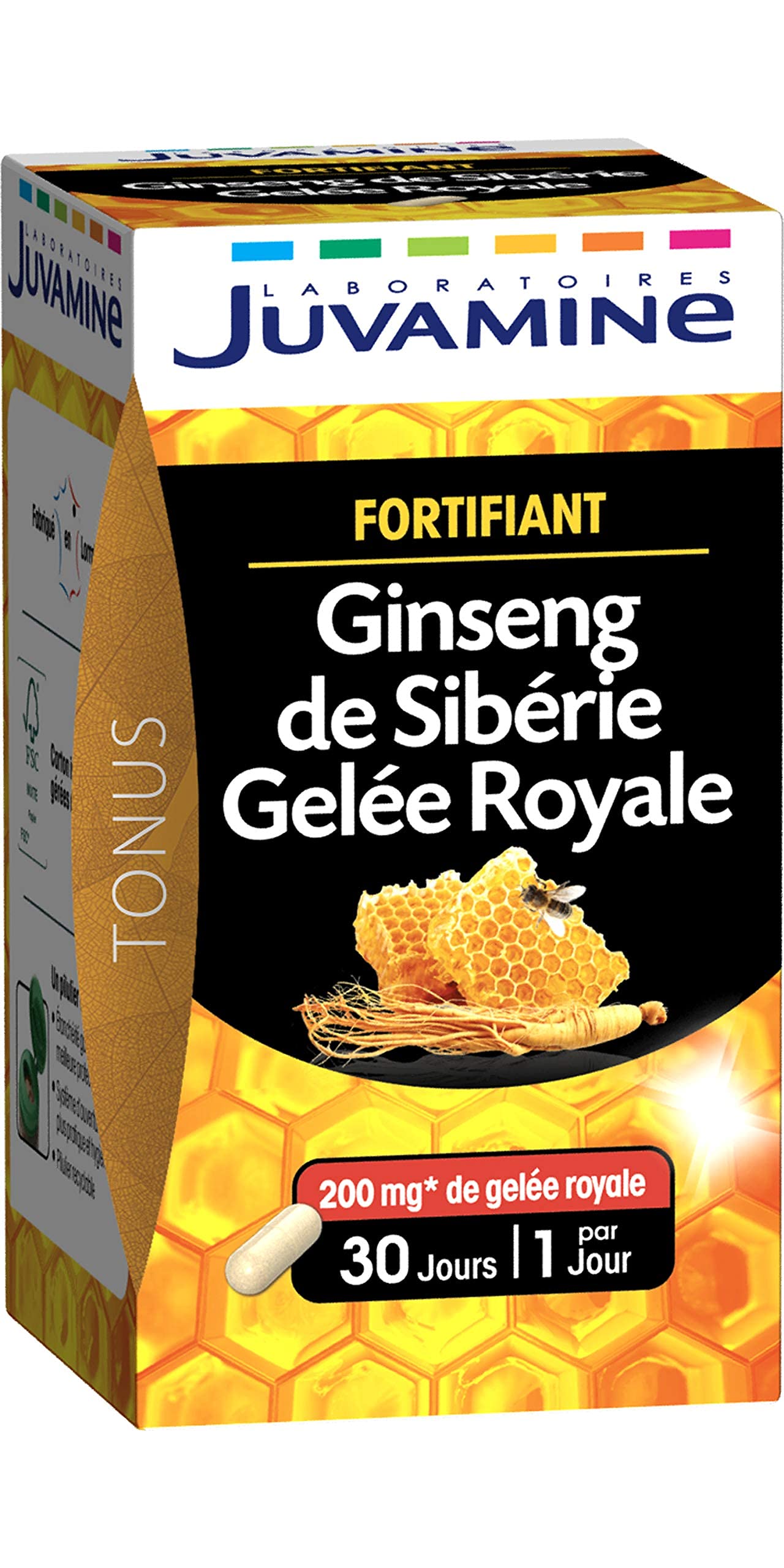 Complexe Ginseng de Sibérie et Gelée royale – Juvamine – Tonification & Fortifiant – 30 gels