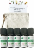 Kit de base : Les 5 huiles essentielles indispensables BIO – Voshuiles.com – Ravintsara, Lavande Aspic, Tea Tree, Menthe Poivrée, Orange douce