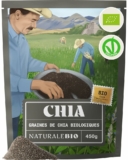 Graines de chia Bio 450g – Naturalebio – Soutien de la santé digestive, amélioration du stress