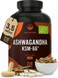 Ashwagandha bio KSM-66 – True nature – 210 gélules – 600 mg avec au moins 5% de withanolides