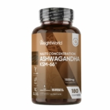 Ashwagandha KSM-66 Weightworld – 1500mg/Comprimé – 180 Comprimés – 5% Withanolides – Poudre Ratio 12:1 (Ginseng Indien Withania Somnifera)