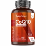 Coenzyme Q10 200mg, 120 Gélules, Ubiquinone CoQ10 Précurseur de l&rsquo;Ubiquinol Q10 Coenzyme sans Gluten et sans Stéarate de Magnésium