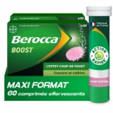 Berocca® Boost – Effet coup de fouet – Aide à réduire la fatigue – Vitamine B12, Guarana, Caféine, Vitamine C et Magnésium, Goût Acérola