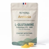 Prébiotiques & L-Glutamine 2000 mg – Confort Digestif Ballonnements Ventre Gonflé Maux de Ventre – Flore Intestinale & Microbiote