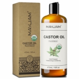 Huile de Ricin Bio 473ml, Castor Oil Organic 100% Pure Naturelle – Pressée À Froid