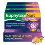 Euphytose Nuit LP Mélatonine 1,9 mg – Sommeil Adulte – Favorise l&rsquo;Endormissement et la Qualité du Sommeil – Libération Prolongée 8H – Valériane – 45 Comprimés