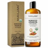 Huile d’Argan Bio 473ML, Huiles Capillaires Pressée à Froid Pure Naturelle, Soin Pour Visage, Peau, Cheveux, Hydratante & Anti-Âge, origine Maroc
