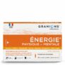 Granions Booster Energie Physique et Mentale | Anti Fatigue | Ginseng, Gingembre, Guarana, Gelée Royale, Vitamine B6, Cafeine – Mémoire et Concentration, 30 Ampoules Buvables