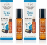 Lot de 2 Rolls On Huiles Essentielles et Fleurs De Bach Stress Adulte Bio – Elixirs & Co – Sérénité, Effet Apaisant, Relaxation, Endormissement