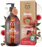 Huile de ricin Bio 500ml -Bionoble – Pousse et Réparation cheveux et peau, Nourrit en profondeur